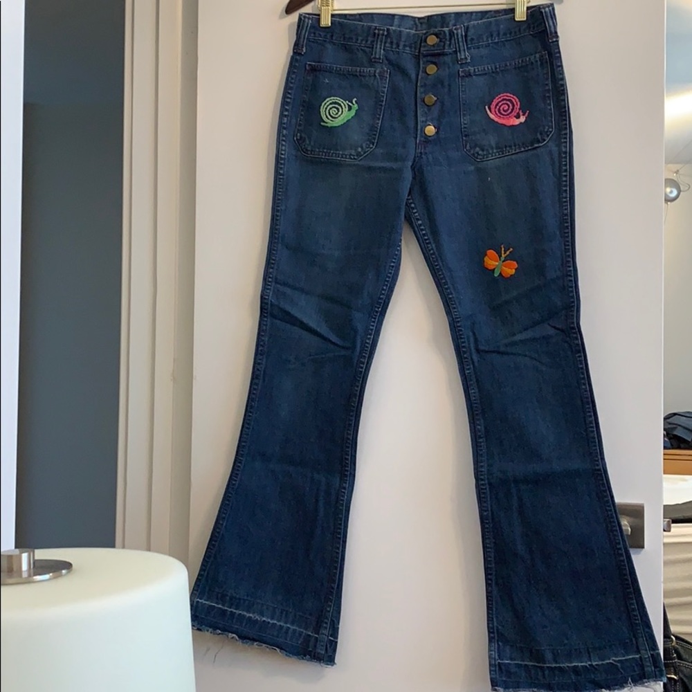Vintage 70's Lee Sanforized Embroidered Jeans